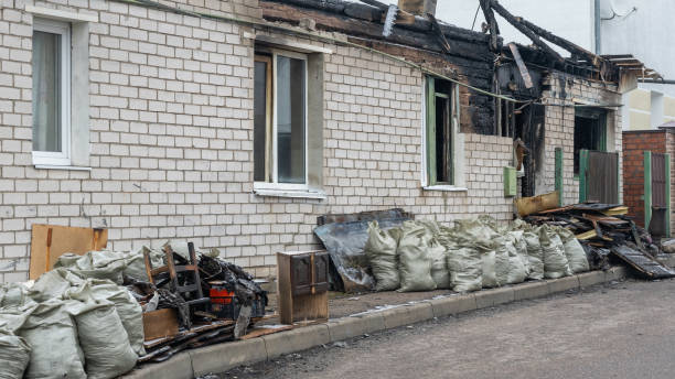 Professional Fire Damage Repair technician working in Galesville, MD